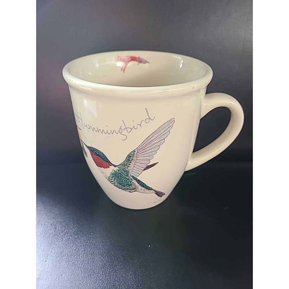 CJ Wildlife Ruby Throated Hummingbird & Hibiscus Coffee Tea Mug Very Detailed
